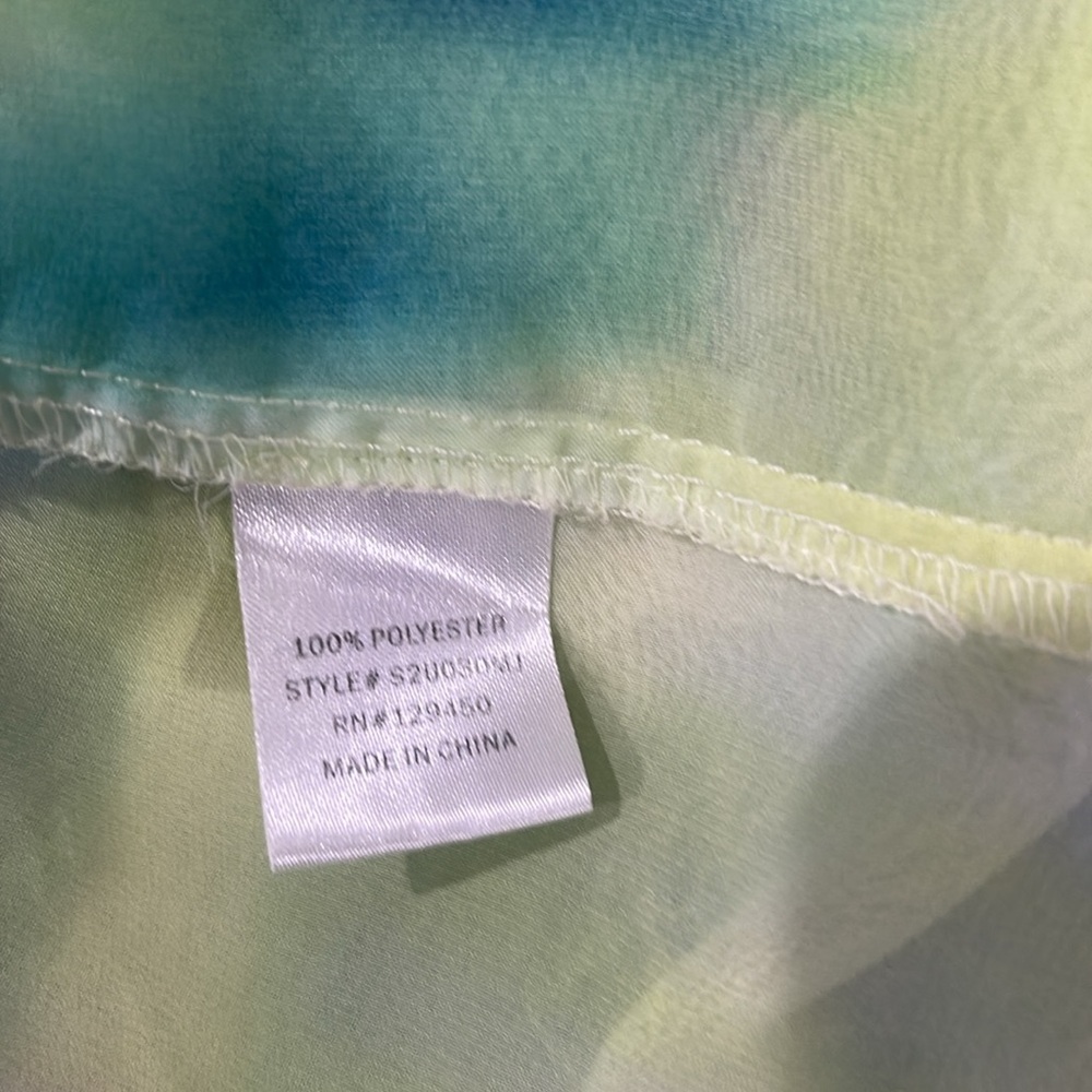 Fred David Multi Color Button Down Top Shirt Blou… - image 8